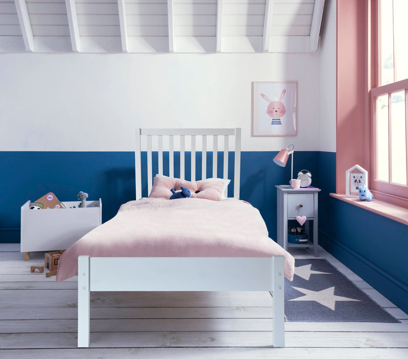 Dorset Single Bed with Pull Out Spacesaver Trundle in Classic White