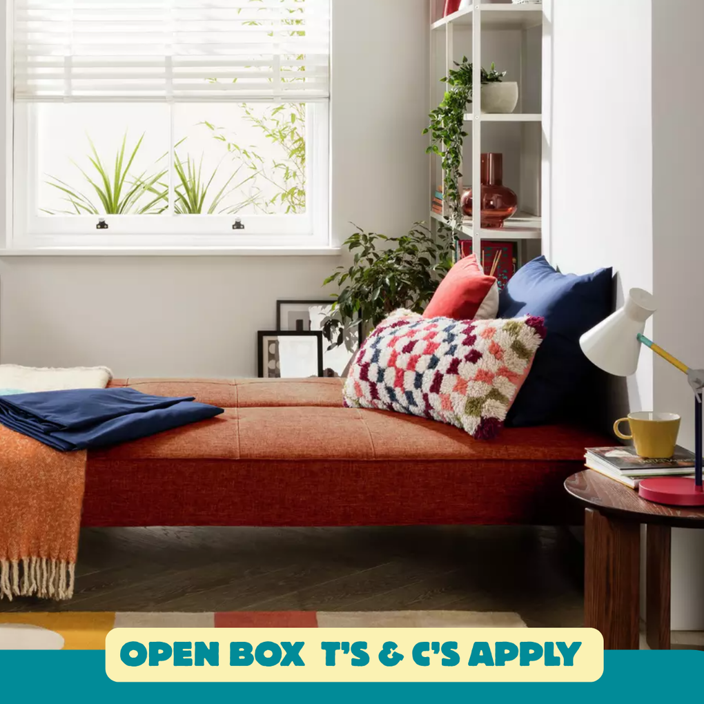 Patsy Fabric 2 Seater Clic Clac Sofa Bed - Rust 17292512 (OpenBox- See T's & C's for details)