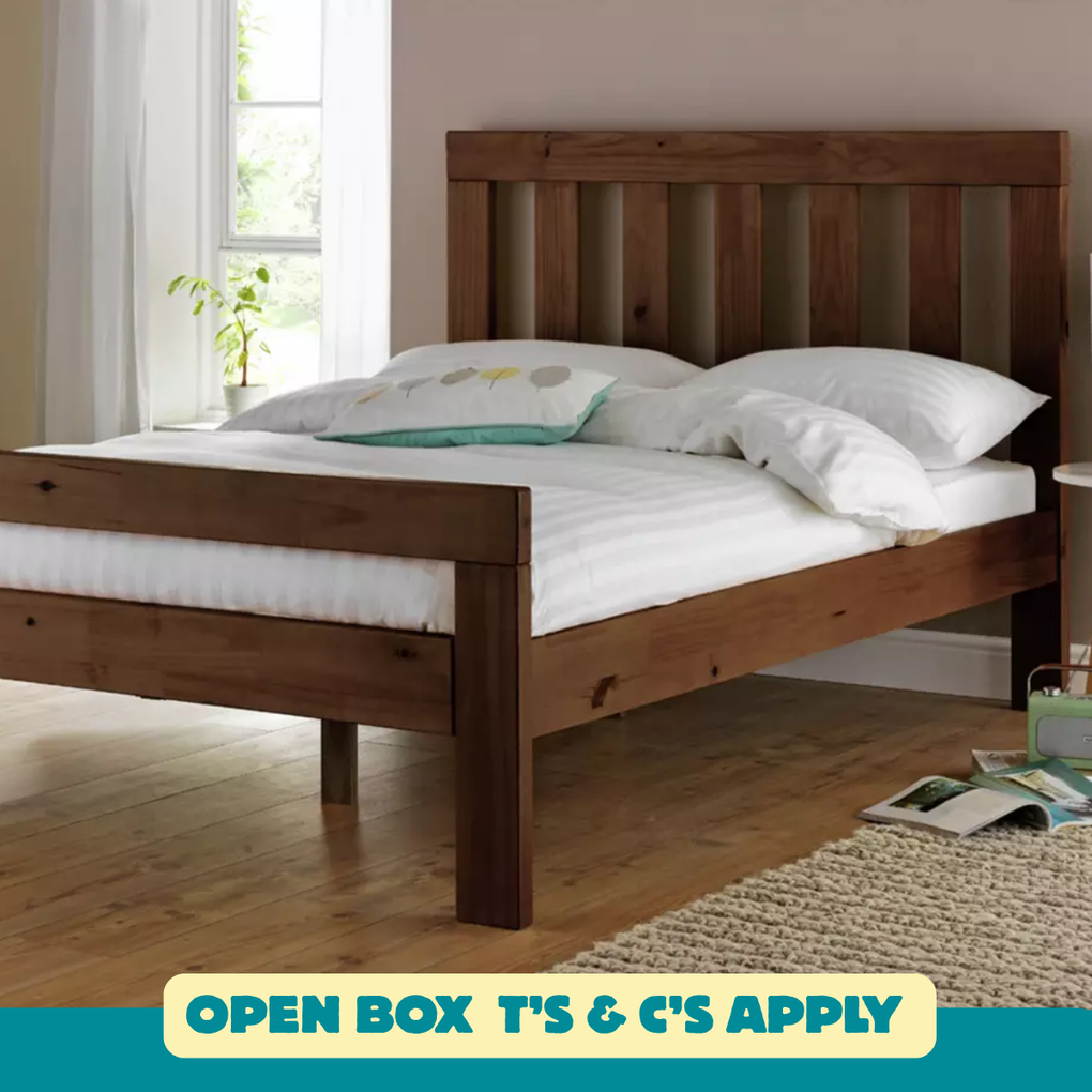 Chile Kingsize Wooden Bed Frame - Dark Wood 14987260 (OpenBox- See T's & C's for details)