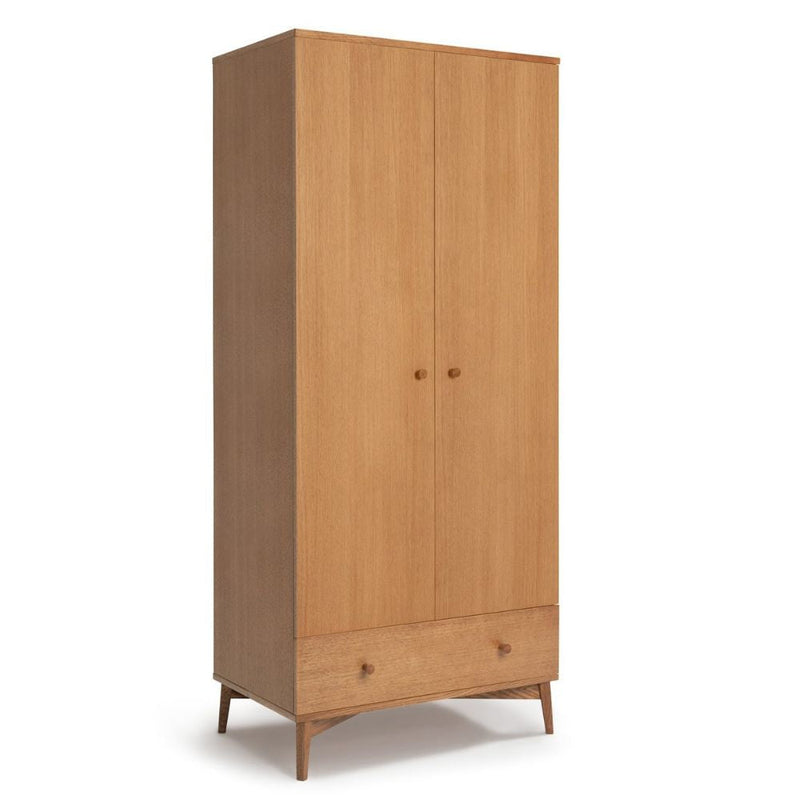 Habitat Kirk Oak 2 Door 1 Drawer Wardrobe - Natural 13125157 (Open Box- See T's & C's for details)