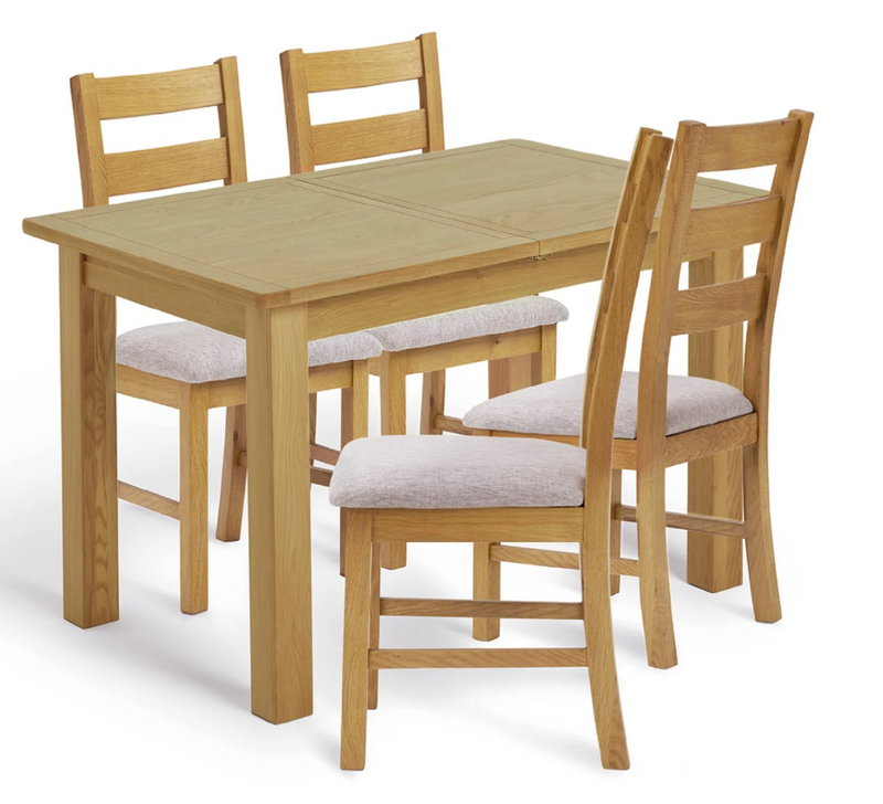Home Ashwell Oak Dining Table ONLY 13181328 (Open Box- See T's & C's for details)