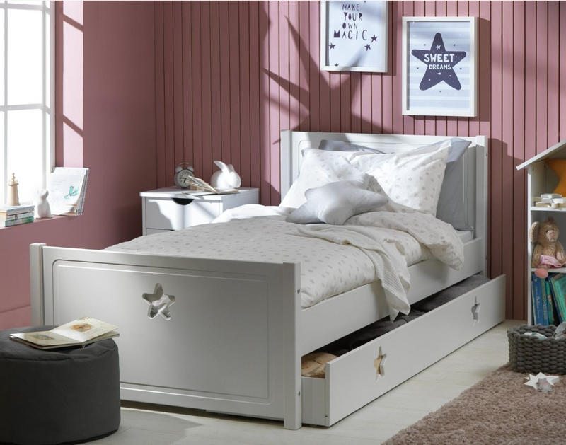 Habitat Stars Single Bed Frame With Drawer - White 14559698 (Open Box- See T's & C's for details)