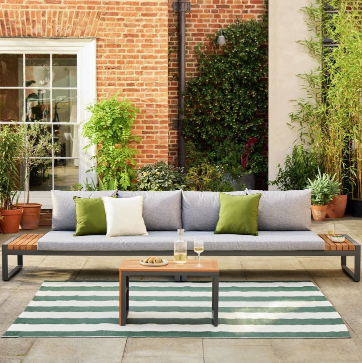 Habitat Multi Way Garden Modular 4 Seater Sofa Set - Grey 17861046 (Open Box- See T's & C's for details)