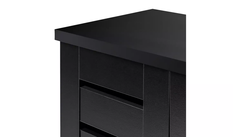 Slatted Shoe Cabinet - Black 4707938 (OpenBox- See T's & C's for details)