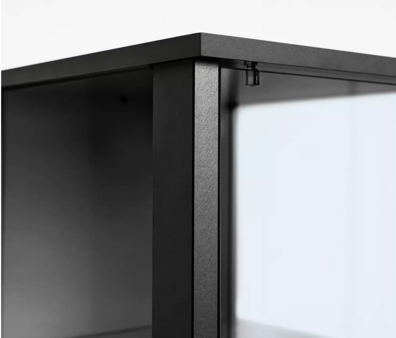 4 Shelf 1 Door Display Cabinet - Black 1999440 (OpenBox- See T's & C's for details)