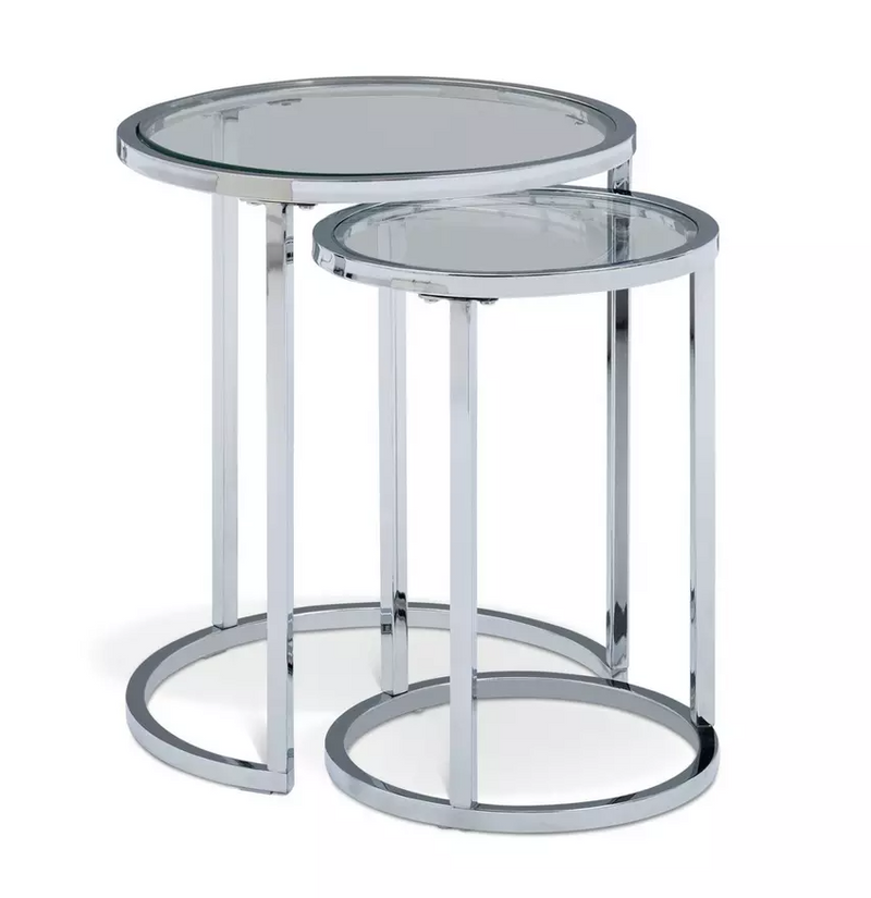 Boutique Nest of 2 Tables - Silver 13208706 (OpenBox- See T's & C's for details)
