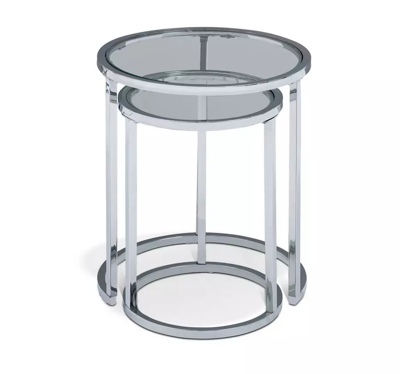 Boutique Nest of 2 Tables - Silver 13208706 (OpenBox- See T's & C's for details)