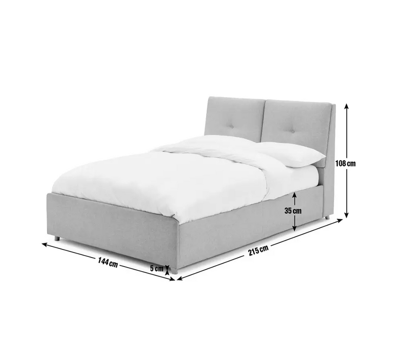 Jakob Double Ottoman Bed Frame - Grey 14375528 (OpenBox- See T's & C's for details)