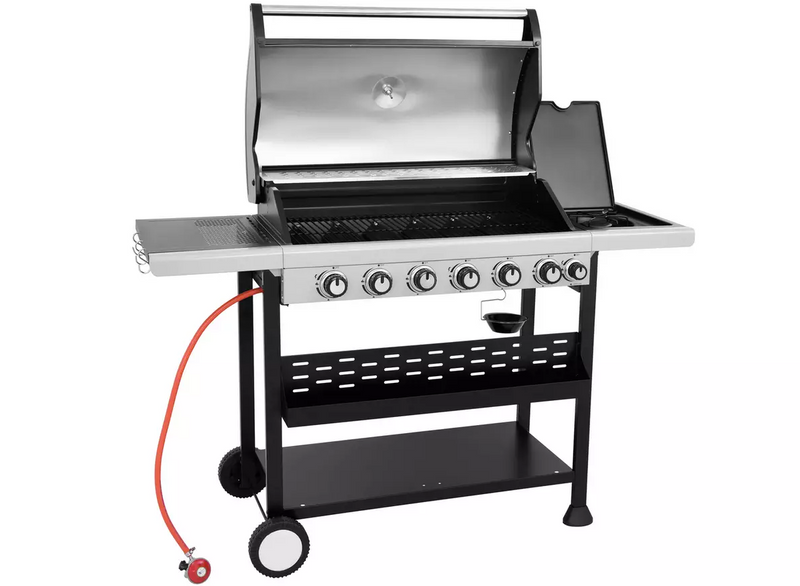 Premium 6 Burner Gas BBQ - Black 19647079 (OpenBox- See T's & C's for details)