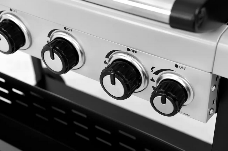 Premium 6 Burner Gas BBQ - Black 19647079 (OpenBox- See T's & C's for details)