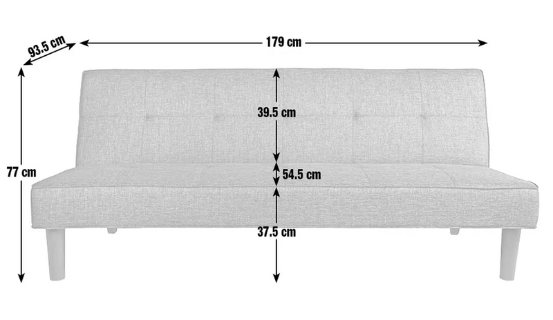 Patsy Fabric 2 Seater Clic Clac Sofa Bed - Rust 17292512 (OpenBox- See T's & C's for details)
