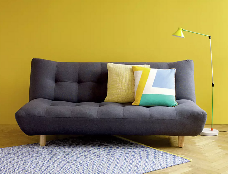 3 Seater Fabric Clic Clac Sofa Bed - Charcoal 15017737 (OpenBox- See T's & C's for details)