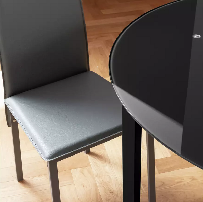 Lido Grey Dining Table & 4 Grey Chairs 19224557