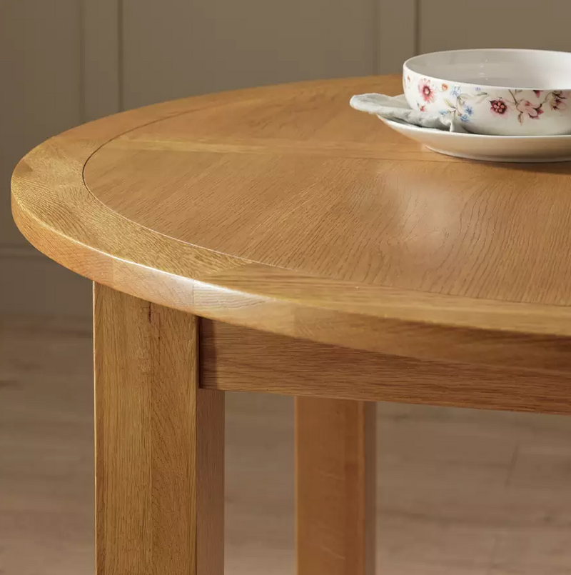 Ashwell 4 Seater Oak Dining Table - Natural 13086533