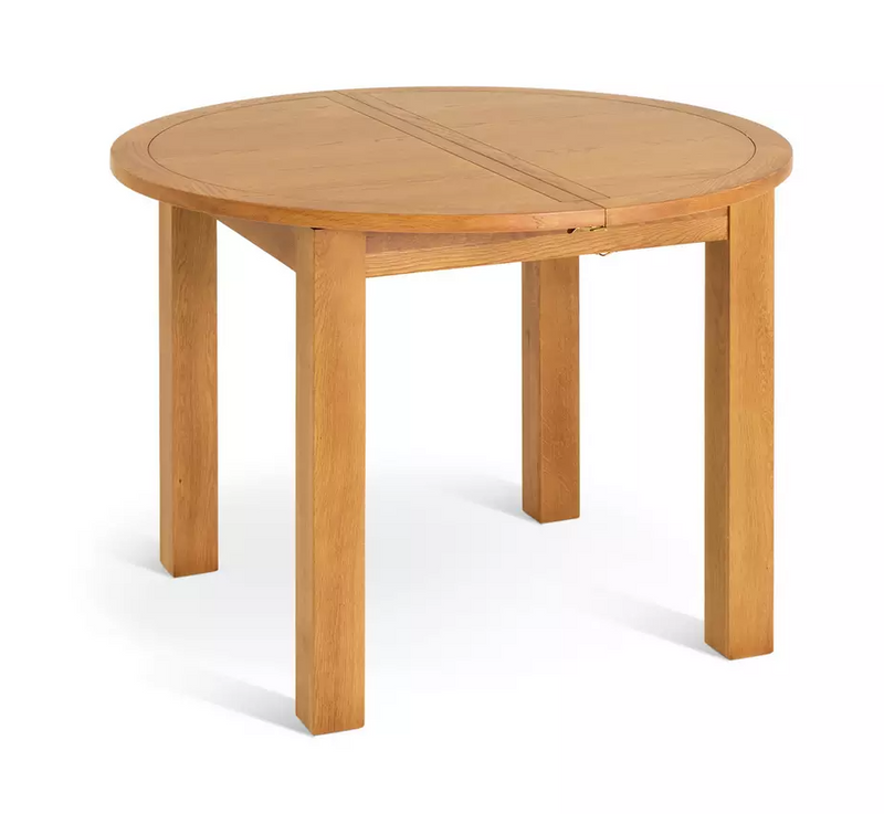 Ashwell 4 Seater Oak Dining Table - Natural 13086533