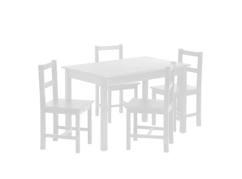 Raye White Dining Table & 4 White Chairs 13493580