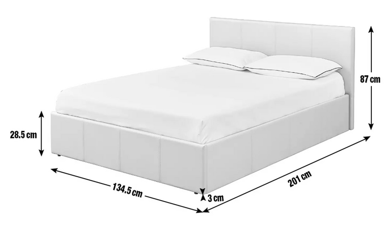 Lavendon Small Double Side Open Ottoman Bed-Black 19514827
