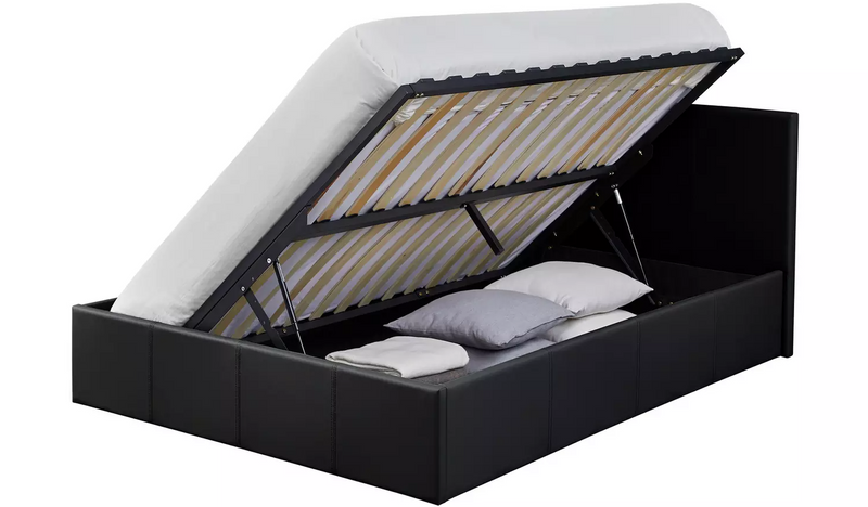 Lavendon Small Double Side Open Ottoman Bed-Black 19514827