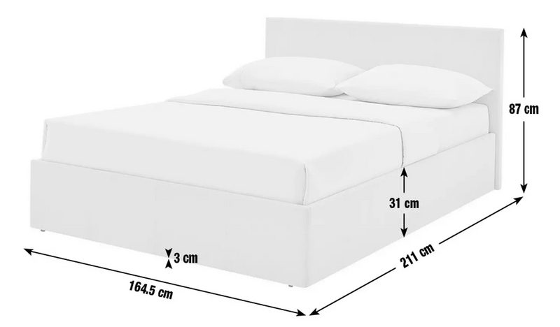 Heathdon Kingsize End Lift Ottoman Bed - Grey 19514212