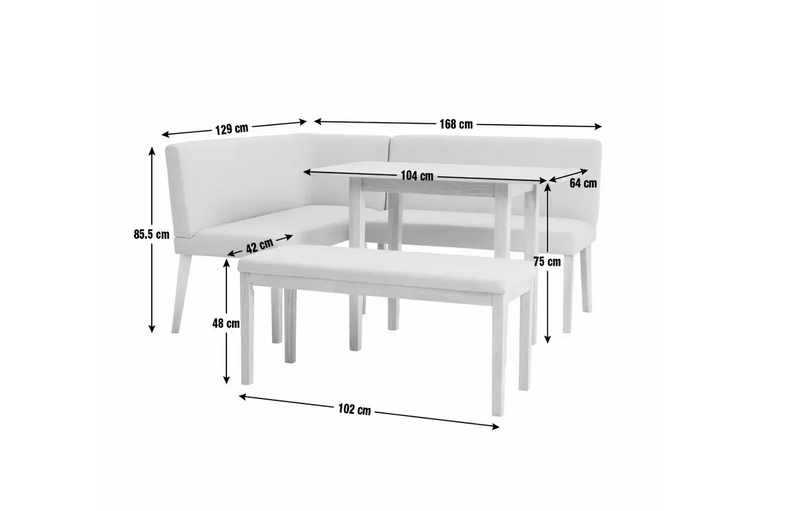 Conny Dining Table in Solid Wood 14372239 (OpenBox- See T's & C's for details)