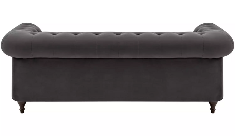 Chesterfield 3 Seater Velvet Sofa Bed - Charcoal 17314452 (OpenBox- See T's & C's for details)