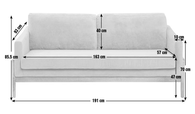 Scion Esala Fabric 3 Seater Sofa - Rust 14566784 (OpenBox- See T's & C's for details)