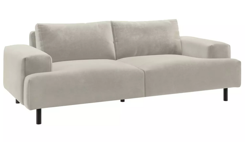 Julien Velvet 3 Seater Sofa - Natural 19520127 (OpenBox- See T's & C's for details)