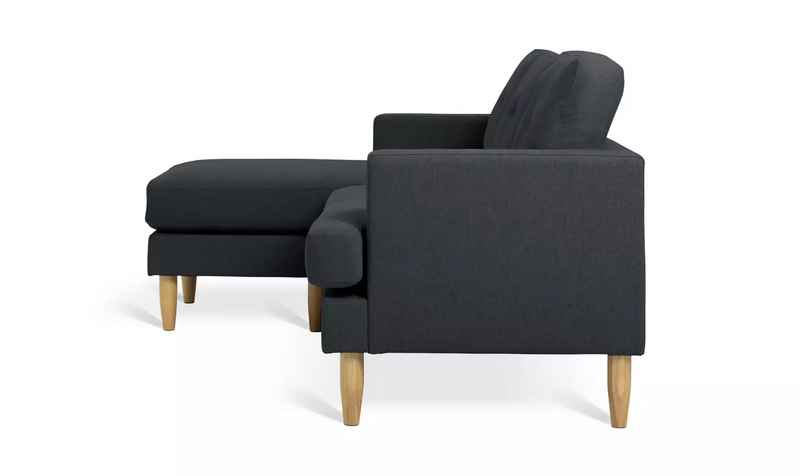Home Joshua Fabric Reversible Chaise Corner Sofa-Charcoal 15797875 (OpenBox- See T's & C's for details)