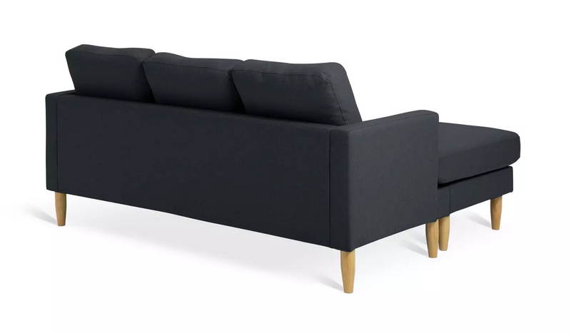 Home Joshua Fabric Reversible Chaise Corner Sofa-Charcoal 15797875 (OpenBox- See T's & C's for details)