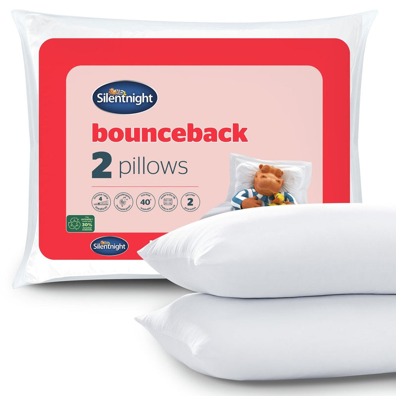 Silentnight Bounceback Medium Firm Pillow - 2 Pack 14709974 (Open Box- See T's & C's for details)
