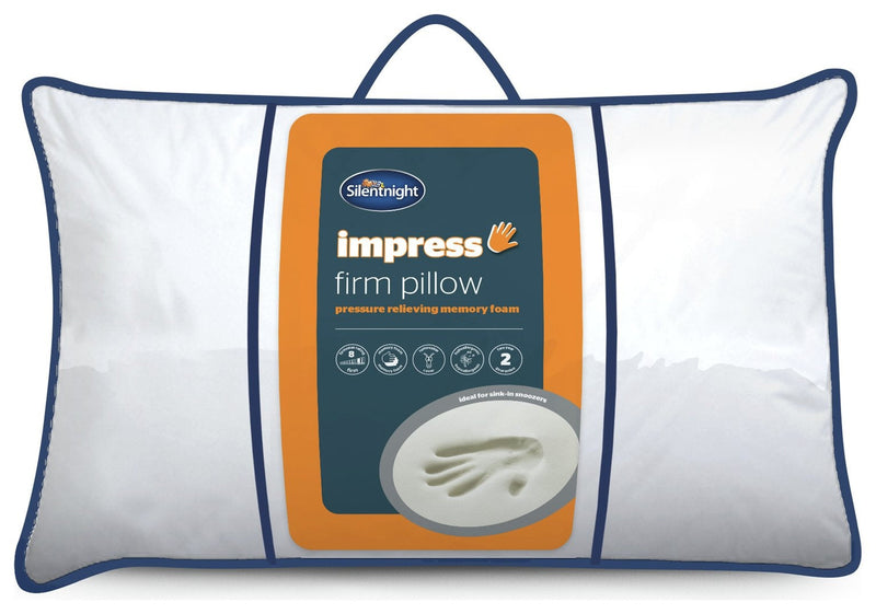 Silentnight Sink-In Memory Foam Medium Pillow 2-Pack 16182166 (Open Box- See T's & C's for details)