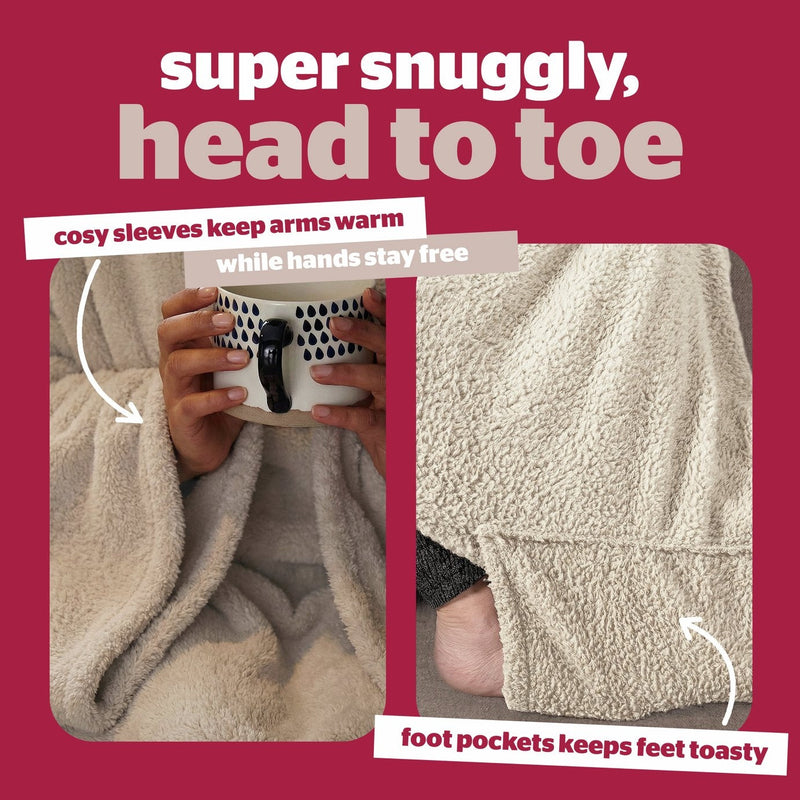Silentnight Neutral Snugsie Wearable Blanket 13182097 (Open Box- See T's & C's for details)