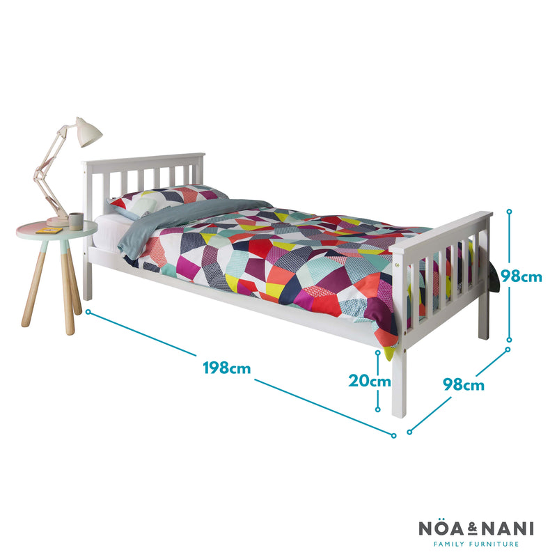 Dorset Single Bed in White