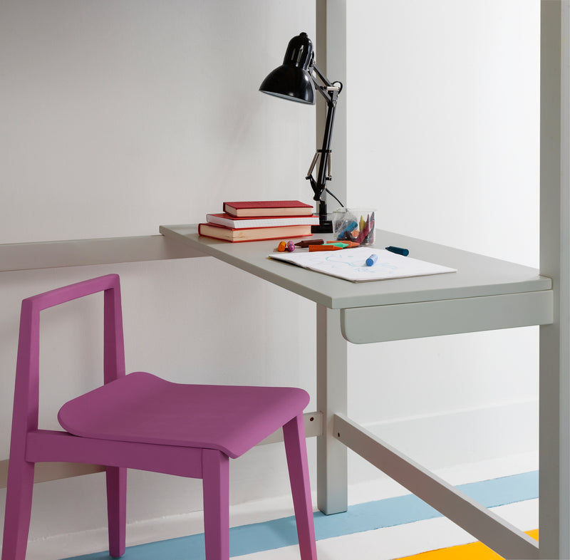 Una Highsleeper Cabin Bed with Skole Desk in Silk Grey