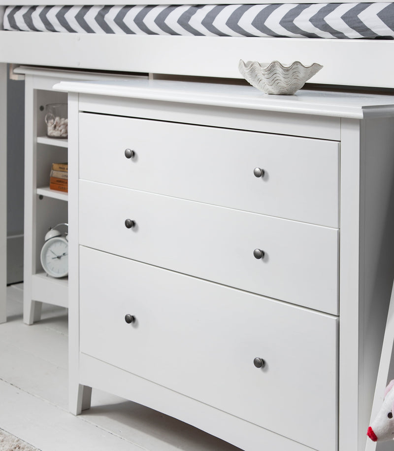 Una Sleepstation with Chest of Drawers, Cabinet & Desk in Classic White