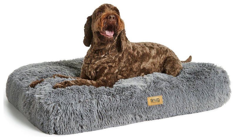 Snug Super Fluffy Grey Pet Bed-Large 15644351 (Open Box- See T's & C's for details)