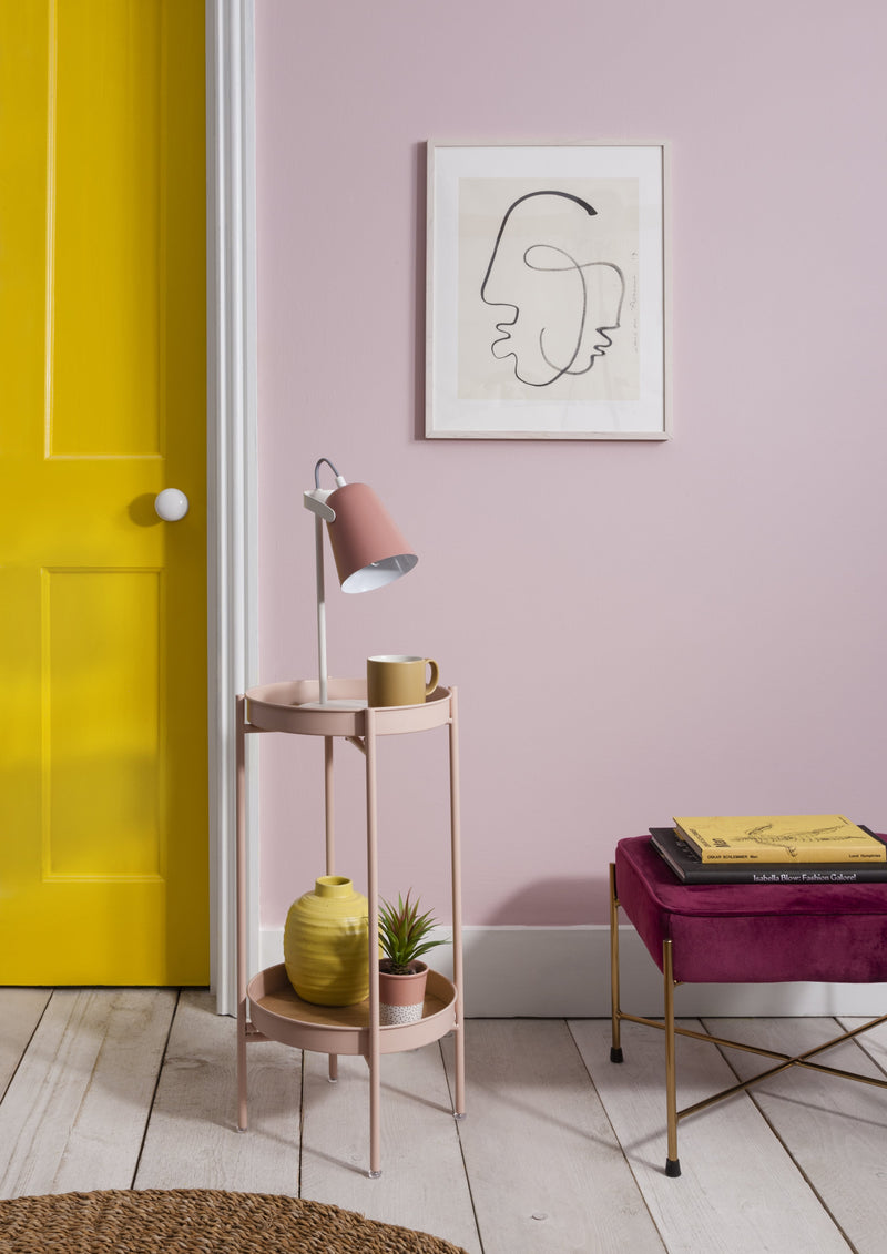 Solna Small Side Table in Blush Pink