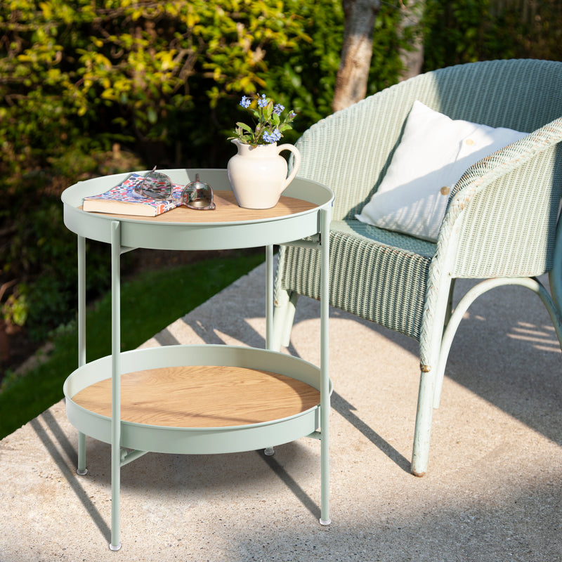 Solna Garden Patio Occasional Table in Mint Green