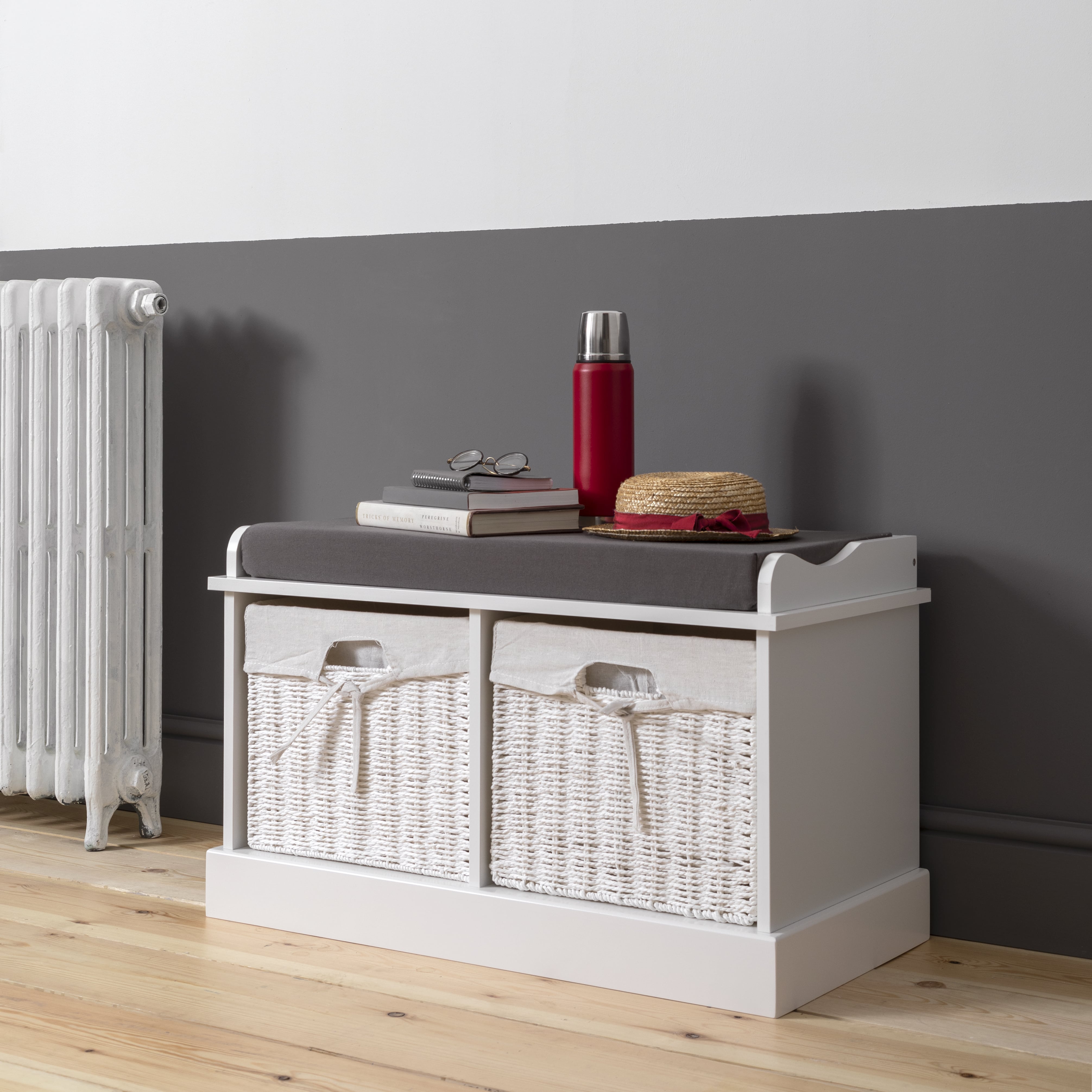 Stockholm Storage Bench 2 Baskets Classic