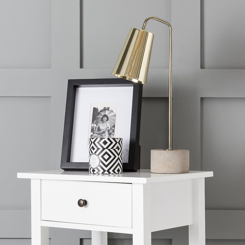 Trend Bedside Cabinet with Drawer in Classic White