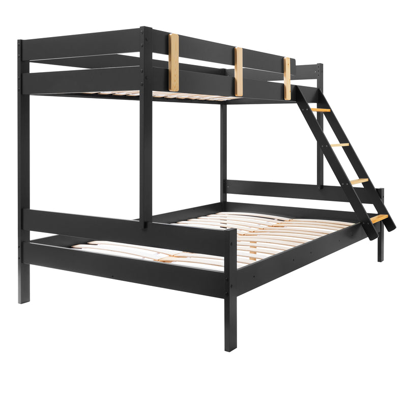 Una Triple Bunk Bed with Single and Double Bed in Anthracite