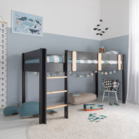 Una Midsleeper Cabin Bed in Anthracite