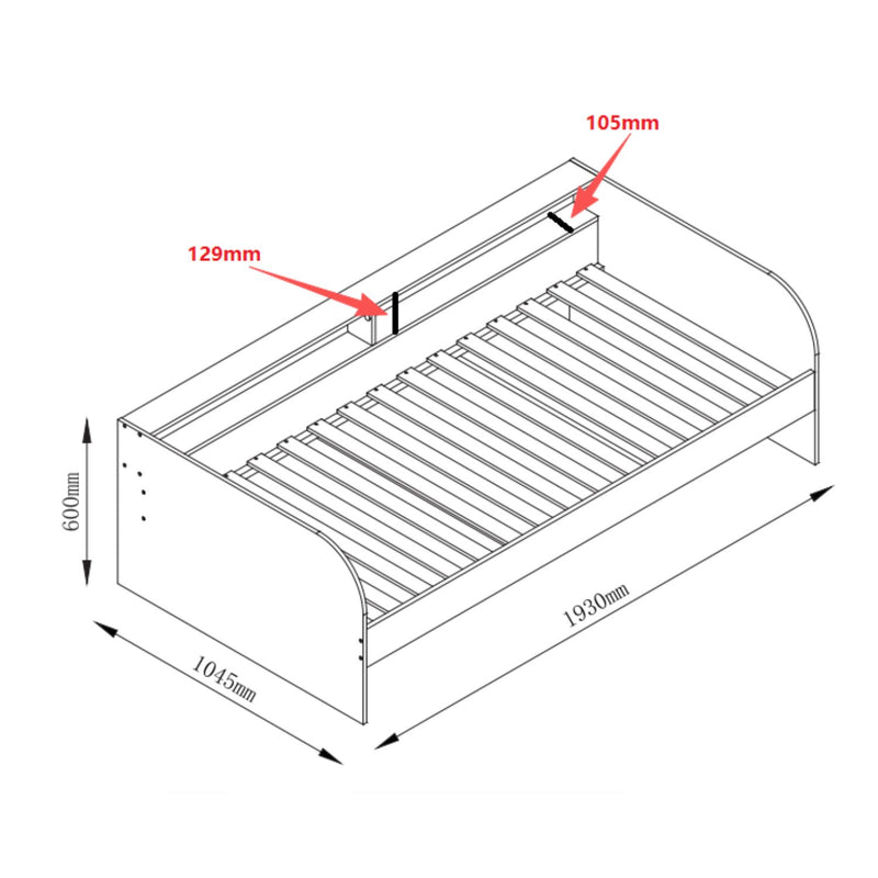 Helene Day Bed with Pull-Out Trundle in Classic White & Pine