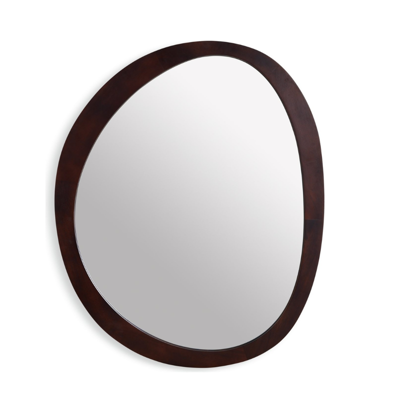 Home Essentials Oak Full Length Over the Door Mirror 17147241 (Open Box- See T's & C's for details)