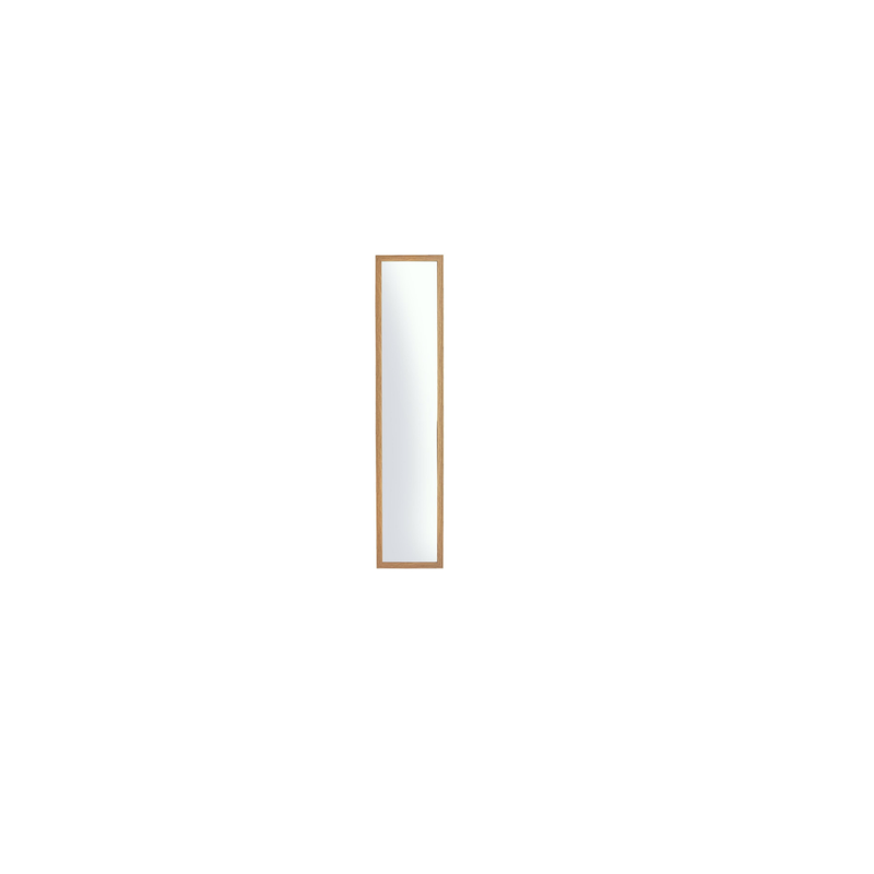 Home Essentials Oak Full Length Over the Door Mirror 17147241 (Open Box- See T's & C's for details)
