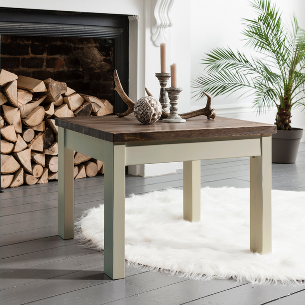 Coffee Table Canterbury Square in Grey and Dark Pine Noa Nani