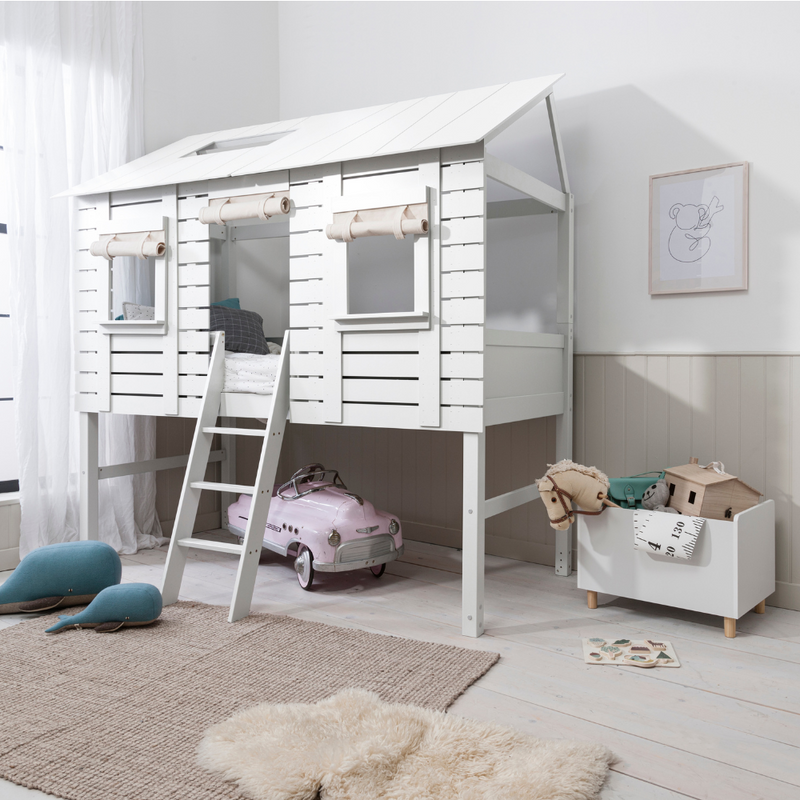 Christopher Treehouse Midsleeper Bed in Classic White