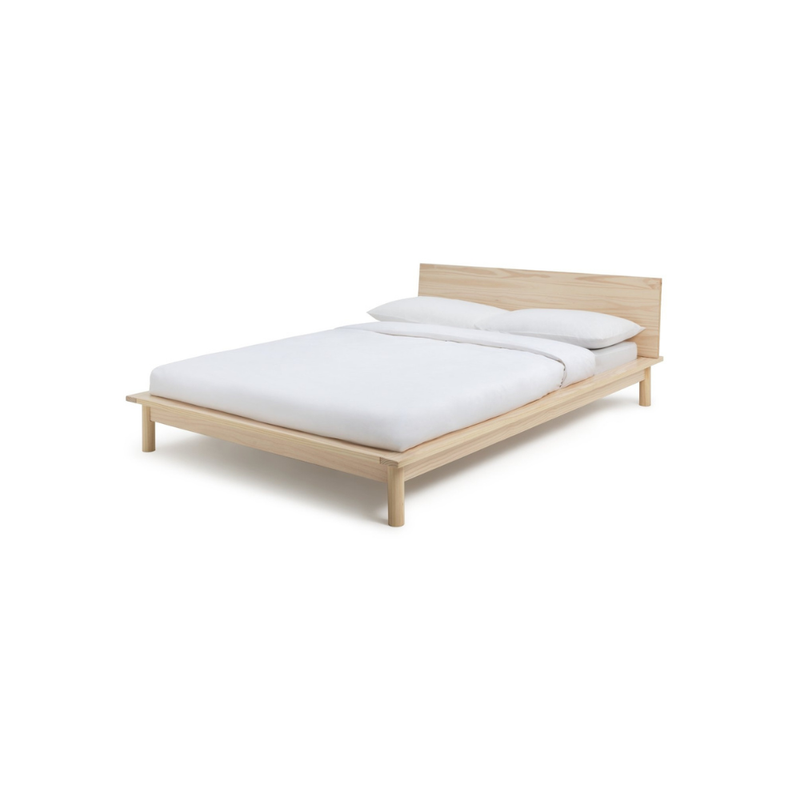 Habitat Akio Double Wooden Platform Bed Frame - Natural 12010012 (Open Box- See T's & C's for details)