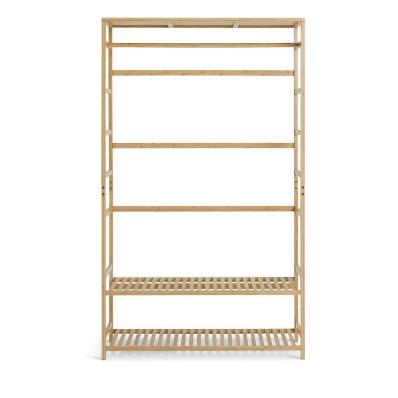 Habitat Cullen Double Bamboo Open Wardrobe - Oak 14356578 (Open Box- See T's & C's for details)