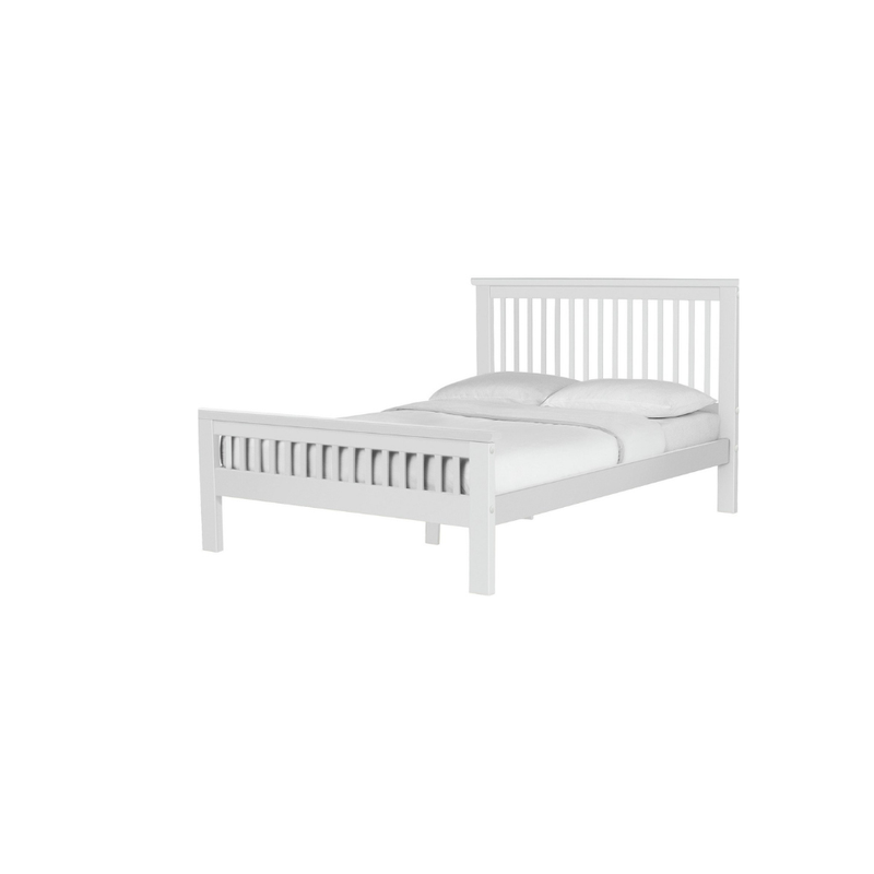 Aubrey Small Double Wooden Bed Frame - White 14705057 (Open Box- See T's & C's for details)